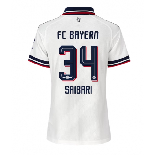 Billige Fotballdrakt Bayern Munich Ismael Saibari #34 Replika Bortedrakt Dame 2026-27 Kortermet Billige Fotballdrakt Bayern Munich Ismael Saibari #34 Replika Bortedrakt Dame 2026-27 Kortermet